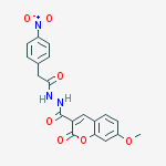 7-methoxy-n'-[2-(4-nitrophenyl)acetyl]-2-oxochromene-3-carbohydrazide molecular structure