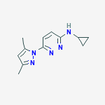 N-cyclopropyl-6-(3,5-dimethyl-1H-pyrazol-1-yl)pyridazin-3-amine molecular structure
