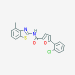 5-(2-chlorophenyl)-N-(4-methyl-1,3-benzothiazol-2-yl)furan-2-carboxamide molecular structure