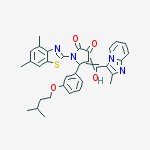 1-(4,6-dimethyl-1,3-benzothiazol-2-yl)-4-[hydroxy-(2-methylimidazo[1,2-a]pyridin-3-yl)methylidene]-5-[3-(3-methylbutoxy)phenyl]pyrrolidine-2,3-dione