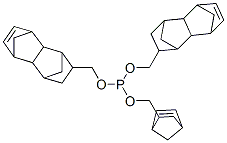 bicyclo[2.2.1]hept-5-en-2-ylmethyl bis[(1,2,3,4,4a,5,8,8a-octahydro-1,4:5,8-dimethanonaphthalen-2-yl)methyl] phosphite molecular structure
