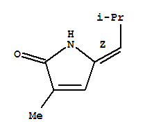 2H-Pyrrol-2-one,1,5-dihydro-3-methyl-5-(2-methylpropylidene)-, (5Z)- molecular structure