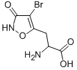 (+/-)-ALPHA-AMINO-4-BROMO-2,3-DIHYDRO-3-OXO-5-ISOXAZOLEPROPANOIC ACID molecular structure