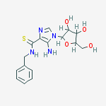 5-amino-N-benzyl-1-pentofuranosyl-1H-imidazole-4-carbothioamide molecular structure