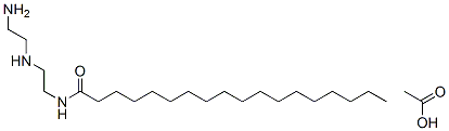 N-[2-[(2-aminoethyl)amino]ethyl]stearamide monoacetate molecular structure
