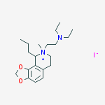 8-[2-(diethylamino)ethyl]-8-methyl-9-propyl-6,7,8,9-tetrahydro[1,3]dioxolo[4,5-h]isoquinolin-8-ium molecular structure