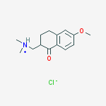 (6-methoxy-1-oxo-1,2,3,4-tetrahydronaphthalen-2-yl)-N,N-dimethylmethanaminium chloride molecular structure