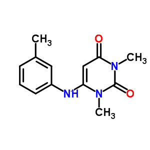 1,3-dimethyl-6-m-tolylamino-1h-pyrimidine-2,4-dione molecular structure