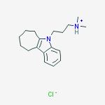 N,N-dimethyl-3-(7,8,9,10-tetrahydrocyclohepta[b]indol-5(6H)-yl)propan-1-aminium chloride molecular structure