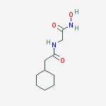 N~2~-(cyclohexylacetyl)-N-hydroxyglycinamide molecular structure