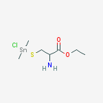 Ethyl 2-amino-3-[chloro(dimethyl)stannyl]sulfanylpropanoate molecular structure