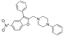 1-[(5-nitro-3-phenyl-benzofuran-2-yl)methyl]-4-phenyl-piperazine molecular structure