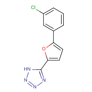 1H-Tetrazole, 5-[5-(3-chlorophenyl)-2-furanyl]- molecular structure