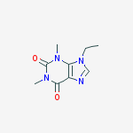 9-ethyl-1,3-dimethyl-3,9-dihydro-1H-purine-2,6-dione molecular structure