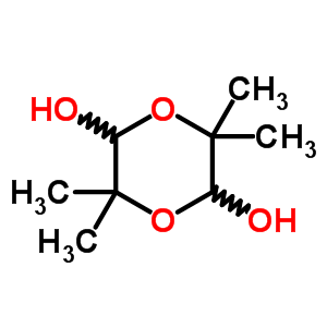 3,3,6,6-tetramethyl-1,4-dioxane-2,5-diol molecular structure