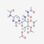 4-(acetylamino)-1-{3,4,6-tri-O-acetyl-2-[(acetylcarbamoyl)amino]-2-deoxyhexopyranosyl}pyrimidin-2(1H)-one molecular structure