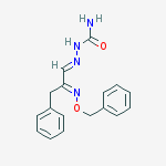 (2E)-2-{(2Z)-2-[(benzyloxy)imino]-3-phenylpropylidene}hydrazinecarboxamide molecular structure