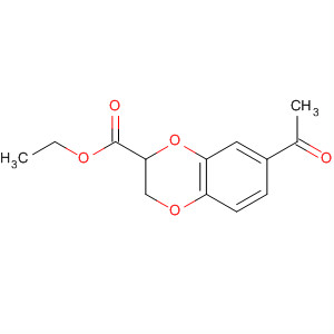 1,4-Benzodioxin-2-carboxylic acid, 7-acetyl-2,3-dihydro-, ethyl ester molecular structure
