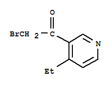 Ethanone,2-bromo-1-(4-ethyl-3-pyridinyl)- molecular structure