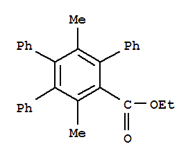 ethyl 2,5-dimethyl-3,4,6-triphenyl-benzoate molecular structure