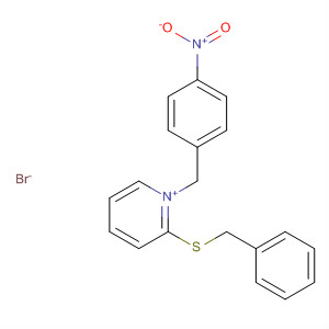 Pyridinium, 1-[(4-nitrophenyl)methyl]-2-[(phenylmethyl)thio]-, bromide molecular structure