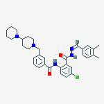 (E)-3-([1,4'-Bipiperidin]-1'-ylmethyl)-N-(4-chloro-2-(2-(3,4-dimethylbenzylidene)hydrazinecarbonyl)phenyl)benzamide molecular structure