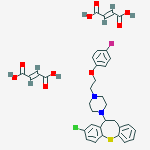 (e)-but-2-enedioic Acid;1-(3-chloro-5,6-dihydrobenzo[b][1]benzothiepin-5-yl)-4-[2-(4-fluorophenoxy)ethyl]piperazine molecular structure