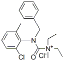 [benzyl-(2-chloro-6-methyl-phenyl)carbamoyl]methyl-diethyl-azanium chl oride molecular structure