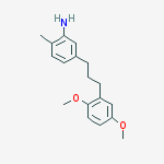 Benzenamine, 5-(3-(2,5-dimethoxyphenyl)propyl)-2-methyl- molecular structure