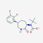 tert-Butyl [(3R,6S)-6-(2,3-difluorophenyl)-2-oxoazepan-3-yl]carbamate molecular structure