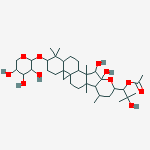 (3beta,5xi,9xi,15alpha,16alpha,23S,24S)-15,16,25-trihydroxy-3-(beta-D-xylopyranosyloxy)-16,23-epoxy-9,19-cyclolanostan-24-yl acetate molecular structure