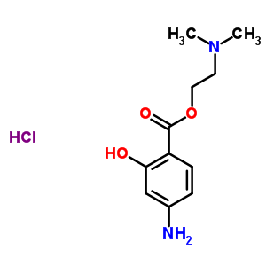 2-(dimethylamino)ethyl 4-amino-2-hydroxybenzoate hydrochloride molecular structure