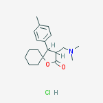 3-[(dimethylamino)methyl]-4-(4-methylphenyl)-1-oxaspiro[4.5]decan-2-one;hydrochloride molecular structure