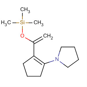 Pyrrolidine, 1-[2-[1-[(trimethylsilyl)oxy]ethenyl]-1-cyclopenten-1-yl]- molecular structure
