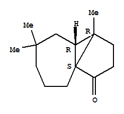 Cyclopenta[1,3]cyclopropa[1,2]cyclohepten-1(2H)-one,octahydro-3a,5,5-trimethyl-, (3aR,3bR,8aS)-rel- molecular structure