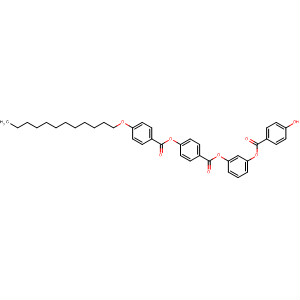 Benzoic acid, 4-[[4-(dodecyloxy)benzoyl]oxy]-,3-[(4-hydroxybenzoyl)oxy]phenyl ester molecular structure