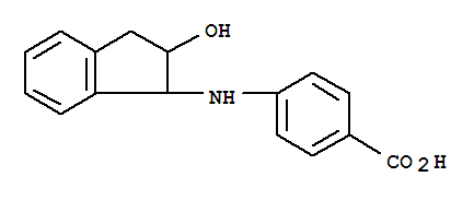4-[(2-hydroxy-2,3-dihydro-1H-inden-1-yl)amino]benzoic acid molecular structure
