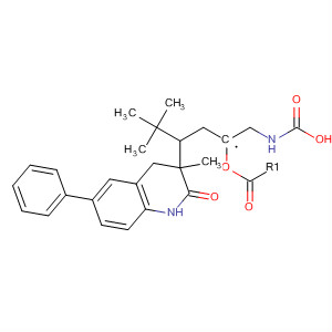 Carbamic acid,methyl[3-(1,2,3,4-tetrahydro-3-methyl-2-oxo-6-phenyl-3-quinolinyl)propyl]-, 1,1-dimethylethyl ester molecular structure