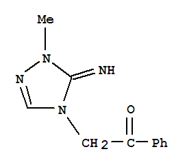 Ethanone,2-(1,5-dihydro-5-imino-1-methyl-4H-1,2,4-triazol-4-yl)-1-phenyl- molecular structure