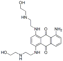 5-Amino-1,4-bis((2-((2-hydroxyethyl)amino)ethyl)amino)-9,10-anthracene dione molecular structure