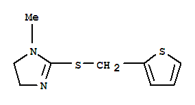 1H-Imidazole,4,5-dihydro-1-methyl-2-[(2-thienylmethyl)thio]- molecular structure