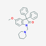 3,3-DIPHENYL-5-METHOXY-1-(PIPERIDIN-1-YLMETHYL)-2-INDOLINONE molecular structure