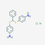 4-[(4-aminophenyl)sulfanyl-phenylmethyl]sulfanylaniline;hydrochloride molecular structure