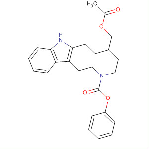 3H-Azecino[5,4-b]indole-3-carboxylic acid,6-[(acetyloxy)methyl]-1,2,4,5,6,7,8,9-octahydro-, phenyl ester molecular structure
