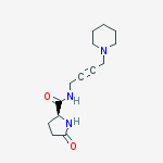 (2s)-5-oxo-n-(4-piperidin-1-ylbut-2-ynyl)pyrrolidine-2-carboxamide molecular structure