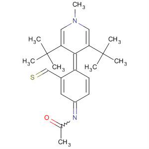 Acetamide,N-[4-[3,5-bis(1,1-dimethylethyl)-1-methyl-4(1H)-pyridinylidene]-3-(thioxomethyl)-2,5-cyclohexadien-1-ylidene]- molecular structure