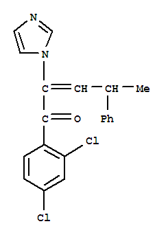2-Penten-1-one,  1-(2,4-dichlorophenyl)-2-(1H-imidazol-1-yl)-4-phenyl- molecular structure