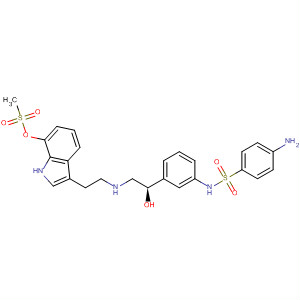 Benzenesulfonamide,4-amino-N-[3-[(1R)-1-hydroxy-2-[[2-[7-[(methylsulfonyl)oxy]-1H-indol-3-yl]ethyl]amino]ethyl]phenyl]-