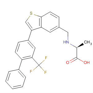 b-Alanine,N-[[3-[2-(trifluoromethyl)[1,1'-biphenyl]-4-yl]benzo[b]thien-5-yl]methyl]- molecular structure