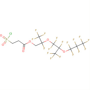 Propanoic acid, 3-(chlorosulfonyl)-,2,3,3,3-tetrafluoro-2-[1,1,2,3,3,3-hexafluoro-2-(heptafluoropropoxy)propoxy]propyl ester molecular structure